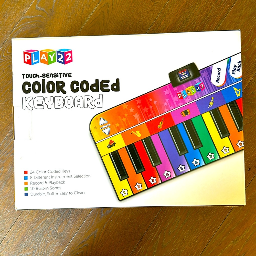 Play 22 Color Coded Keyboard Playmat